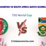 Afghanistan National Cricket Team Vs South Africa National Cricket Team Match Scorecard