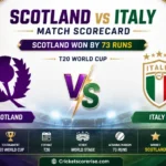 scotland national cricket team vs italy national cricket team match scorecard