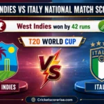 west indies cricket team vs italy national cricket team match scorecard